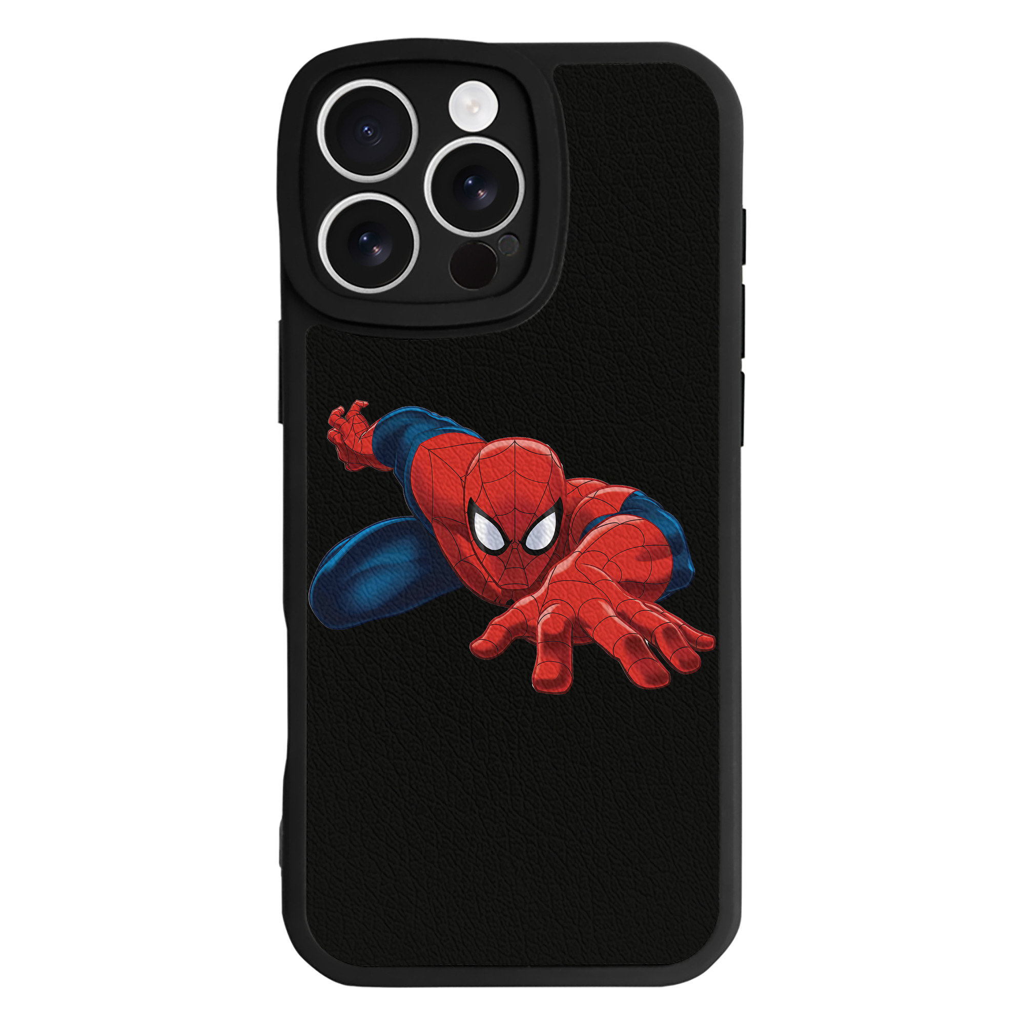 Spider Man スパイダーマン 【iPhone 16シリーズ対応】シリコンスマホケース（レザー調） 材質：シリコン